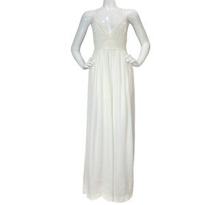 Style Rack Jumpsuit Womens Sz M White Wide Leg Open Back Beach Wedding Nwt $59